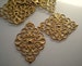 6 fancy brass filigrees 