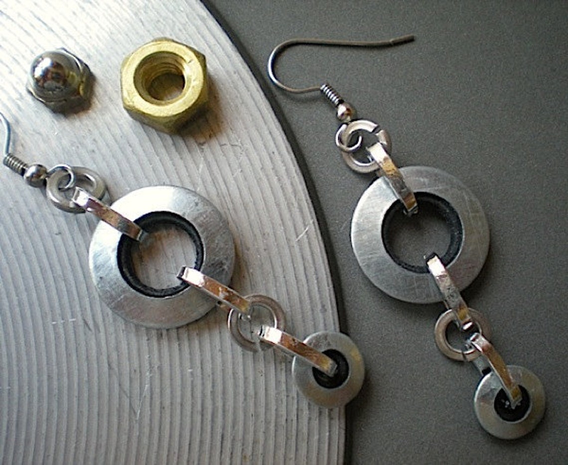 Circularity Industrial Hardware Earrings Etsy