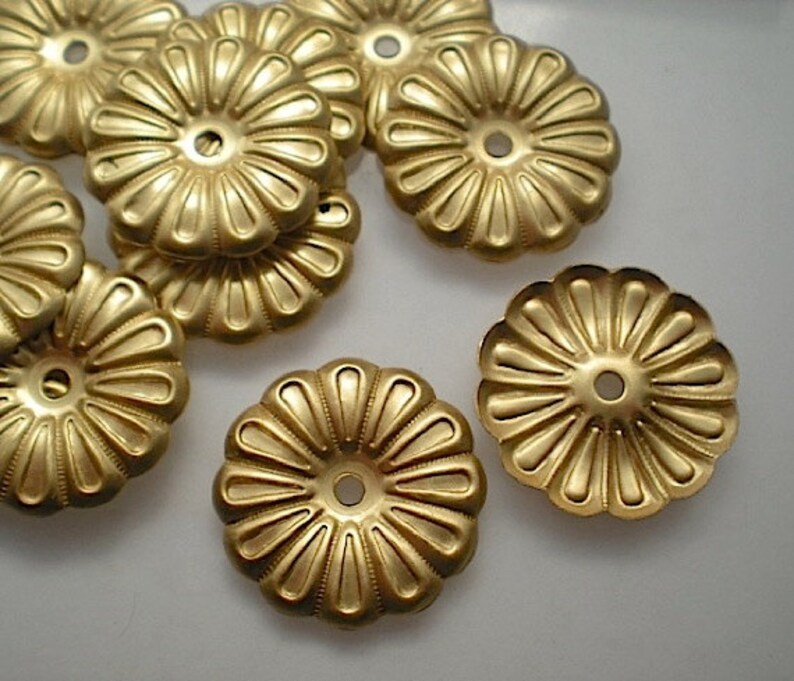 12 brass mirror rosettes No. 9 Etsy