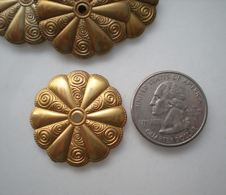 No 15-Large 12 brass mirror rosettes