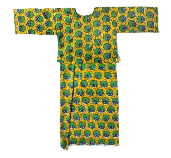 Vintage African wax-print ankara 2 piece set Nige… - image 1