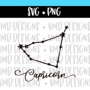 Steenbok Star Constellation en Outline Zodiac, Astronomie SVG PNG