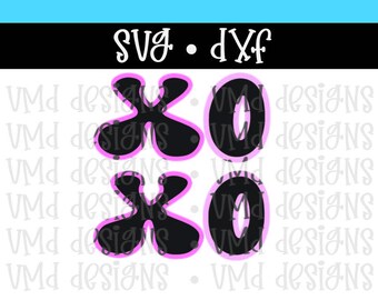 Hugs and Kisses XOXO SVG DXF