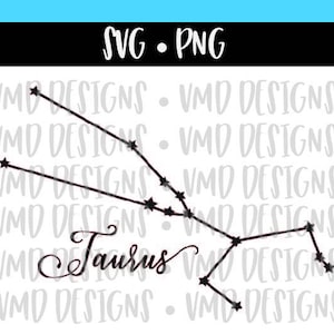 Taurus Star Constellation en Outline Astronomie Zodiac SVG PNG
