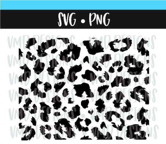 Fuzzy Leopard Print and Outline SVG PNG | Etsy