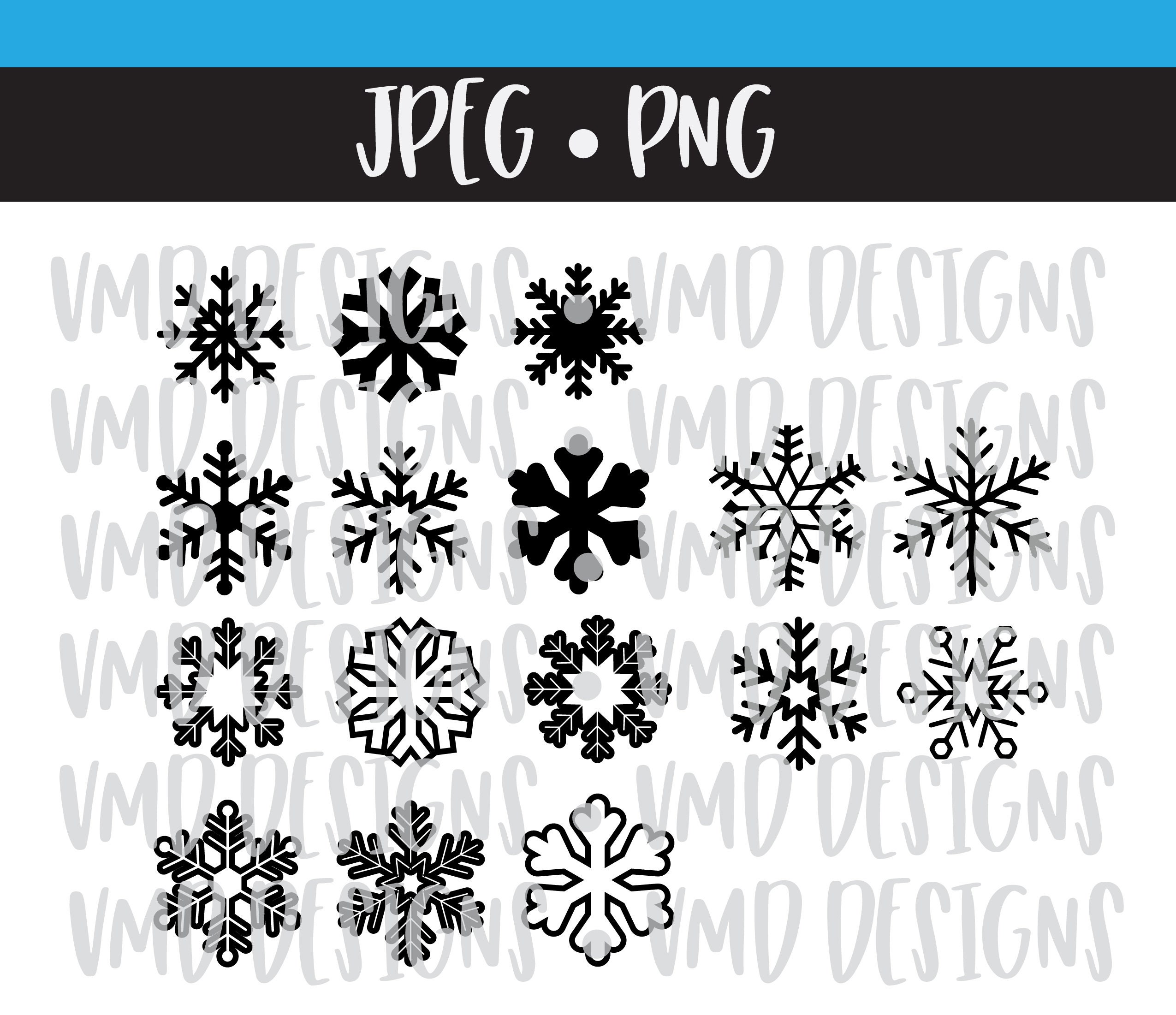 Snowflake Files for Glittered Winter Snowflake Tutorial Etsy