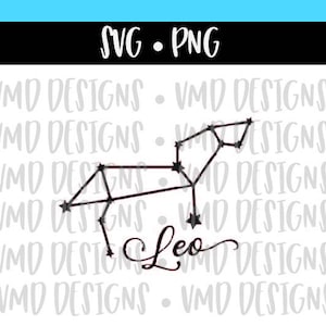 Leo Star Constellation en Outline Zodiac Astronomie Astrologie Astrologie
