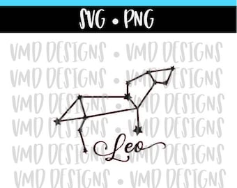 Leo Star Constellation and Outline Zodiac Astronomy Astrology