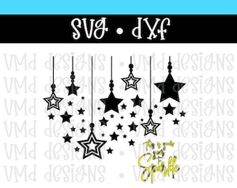 This is Your Year to Sparkle with Hanging Stars SVG DXF