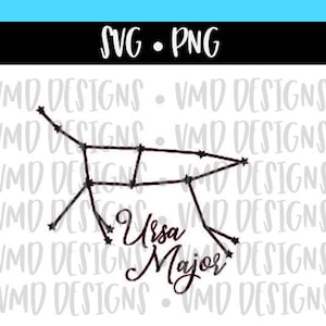 Ursa Major Star Constellation en Outline Zodiac Astronomie Astrologie SVG PNG