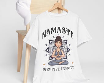 Namaste-shirt voor positieve energie, yogashirt, meditatie-T-shirt, mindfulnesskleding, spiritueel cadeau