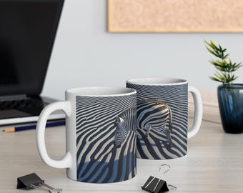 Keramische mok met zebra, koffiekop dierenliefhebber, decor Wildlife Safari