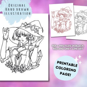 Crystal Witch Coloring Page | Witchy Coloring Page | iPad Coloring | Magical Coloring | Witchy Vibes | Woman Portrait Coloring Pages
