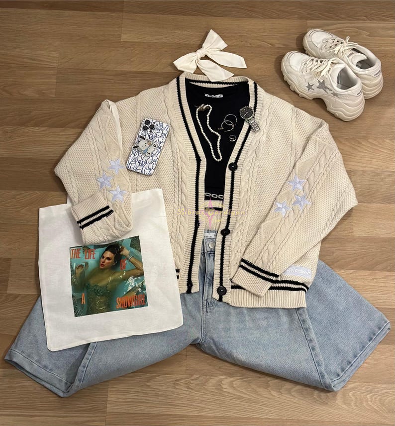 Embroidered Star Cardigan - Folklore Inspired, Eras Tour Outfit image 10