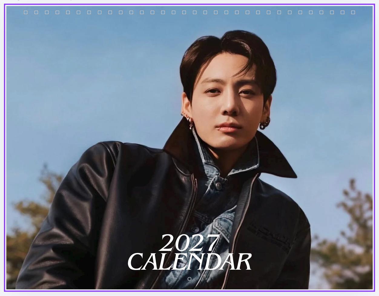 Bts Jungkook Merch and Calendar - Etsy