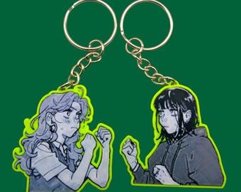 Green Yuri Mitsuaya Matching Keyrings |Tgiwiiwagaa Keychain | 3D Printed Charm | Manga and Anime Gift