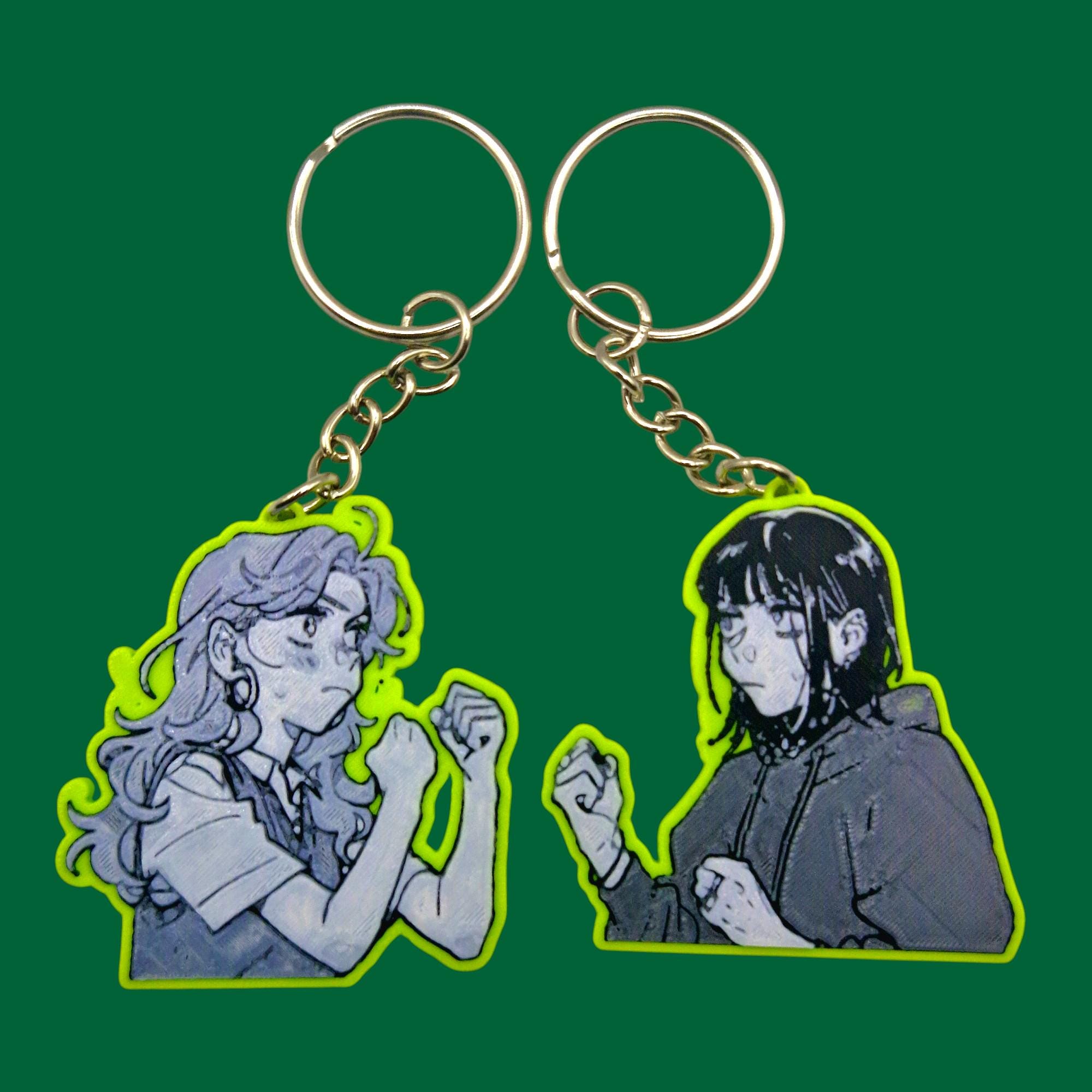 アクセサリー YURI Green Yuri Mitsuaya Matching Keyrings |tgiwiiwagaa Keychain | 3D