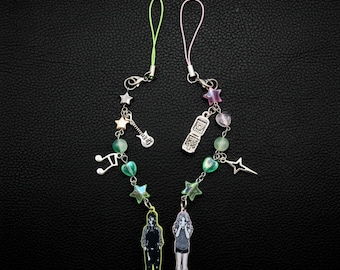 Yuri Mitsuaya Green Phone Charms | Tgiwiiwagaa Manga Matching Keyring Bag Charm