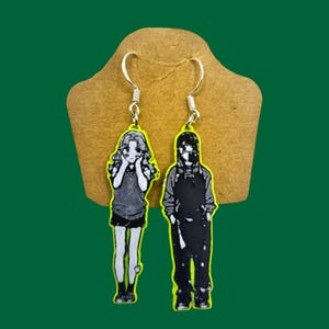 Green Yuri Mitsuaya Earrings |Tgiwiiwagaa Jewellery | 3D Printed Charm | Manga and Anime Gift