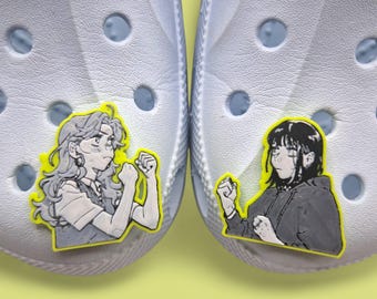 Green Yuri Mitsuaya Shoe Charms | Matching Anime Clogs, 3D Printed