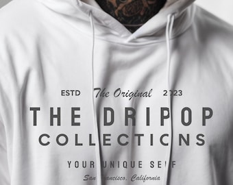 Premium Hoodie Hooded Sweatshirt, The Dripop Original Classic Vintage Heavyweight Hoodie, Classic Oversized Hoodie, Streetwear Hoodie W1