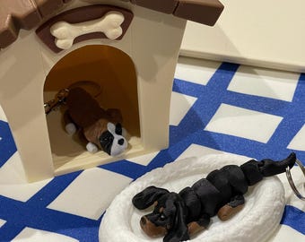 Casinha de cachorro impressa em 3D – Mini canil para figuras colecionáveis de cachorros