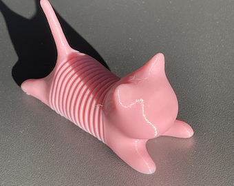 Brinquedo rosa de mola para gatos