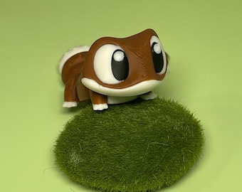 Chaveiro de lagartixa impresso em 3D | Brinquedo de lagarto flexível