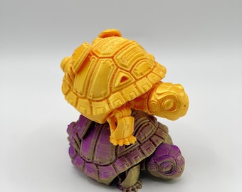 Tartaruga flexível de brinquedo impressa em 3D
