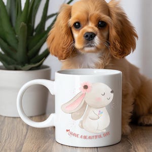 Cute Bunny Mug, Gift for Her, Gift for Mom, Custom Mug, Girly Mug, Bunny Mug, Cute Mugs, Cute Mug Gifts, Gift for Sister, Gift for Teens