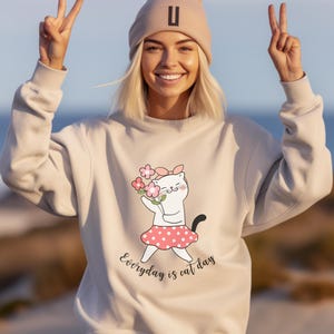 Cat Grandma Sweatshirt, Cute Cat Sweatshirt, Cat Mom, Gift for Grandma, Gift for Mom, Gift for Cat Lover, Cat and Heart, Cat Paw Print