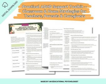 Guia de Adaptações para TDAH em PDF – Apoio em Sala de Aula e em Casa – Estratégias para Professores e Pais