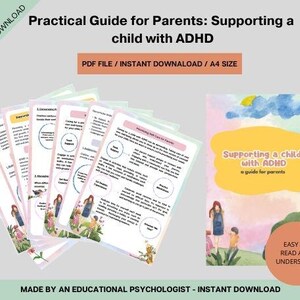 Guide for Parents Supporting a  child with ADHD | ADHD guide | ADHD support