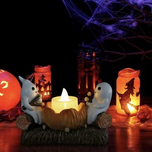 Halloween Ghost Campfire Candle Holder, Halloween Decor, Ghost Candle Holder, Halloween Candle Holder, Spooky, Halloween Gift, Ghost