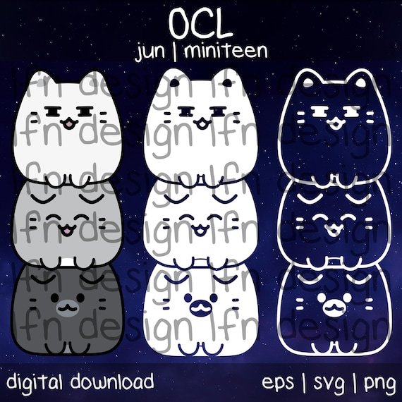 17 ミニティーン OCL SVG パック - Etsy 日本