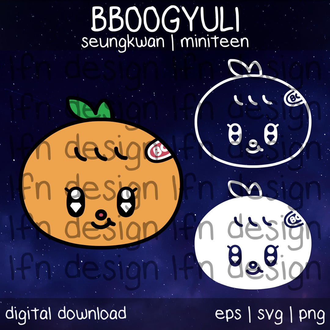 Seventeen Miniteen Bboogyuli SVG Pack - Etsy