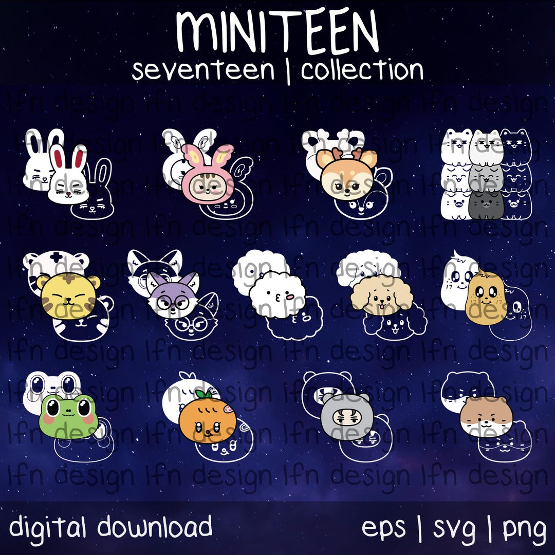 Seventeen Miniteen SVG Collection Bundle - Etsy