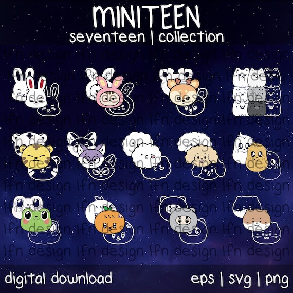 Seventeen Miniteen SVG Collection Bundle - Etsy