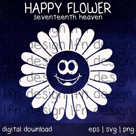 Seventeen Seventeenth Heaven Happy Flower SVG Pack - Etsy