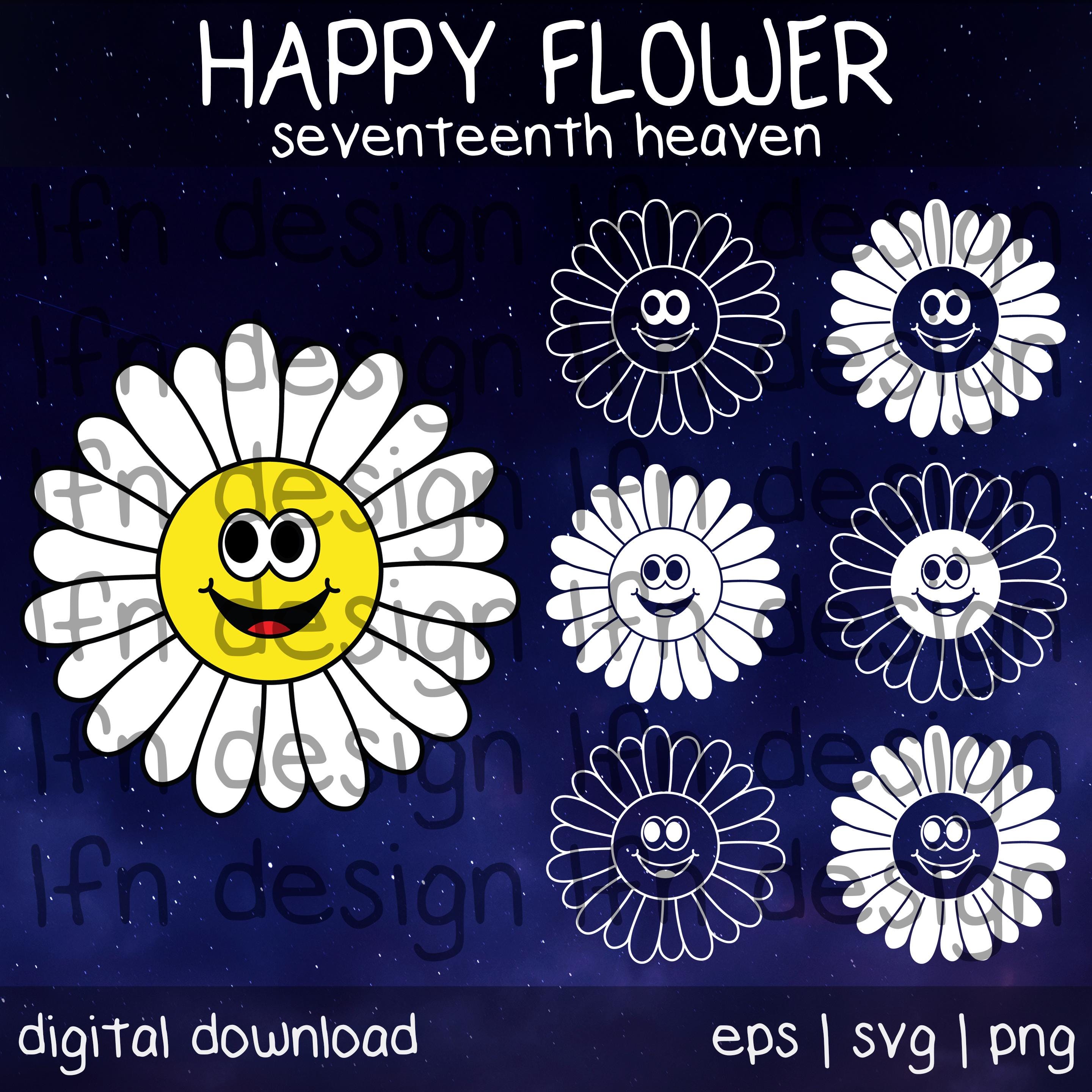 Seventeen Seventeenth Heaven Happy Flower SVG Pack - Etsy