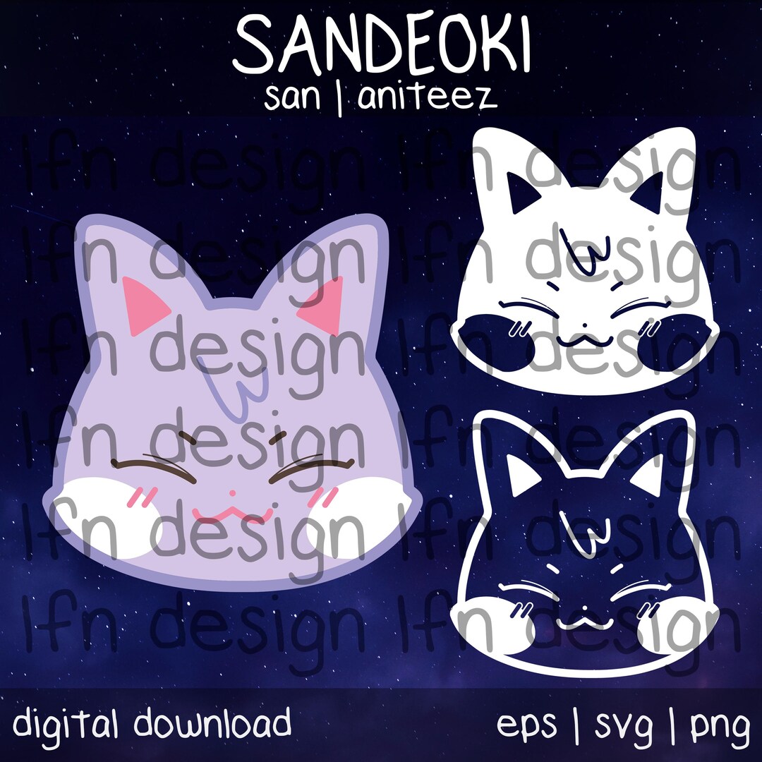 ATEEZ Aniteez Sandeoki SVG Pack - Etsy