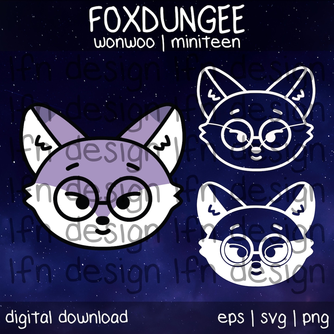 Seventeen Miniteen Foxdungee SVG Pack - Etsy
