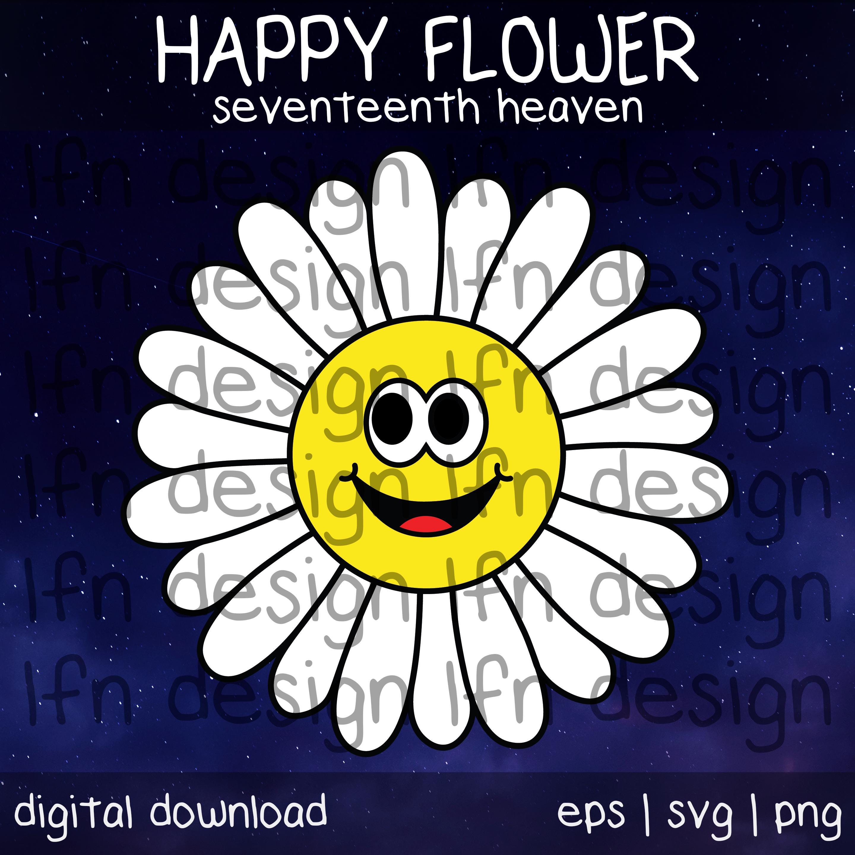 Seventeen Seventeenth Heaven Happy Flower SVG Pack - Etsy