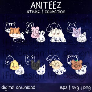 ATEEZ Aniteez SVG Collection Bundle