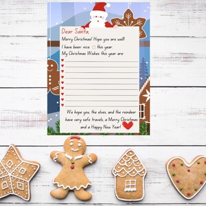 Carta a Papá Noel - Carta de Papá Noel para rellenar con pan de jengibre
