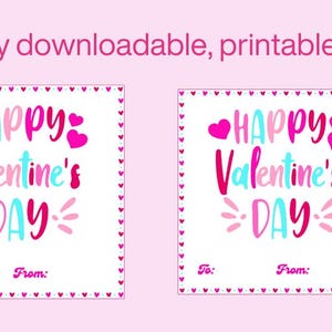 Heldere, kleurrijke, leuke vriend en klas Valentijnskaarten| Direct downloadbare en afdrukbare Valentijnskaarten voor lessen en feesten