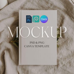 Hardcover Journal Mockup, Printify 5x7 Matte Journal Mock Up, Diary Book Cover Mockup, Canva Drag & Drop Photoshop Photopea PSD Smart Object