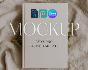 Hardcover Journal Mockup, Printify 5x7 Matte Journal Mock Up, Diary Book Cover Mockup, Canva Drag & Drop Photoshop Photopea PSD Smart Object