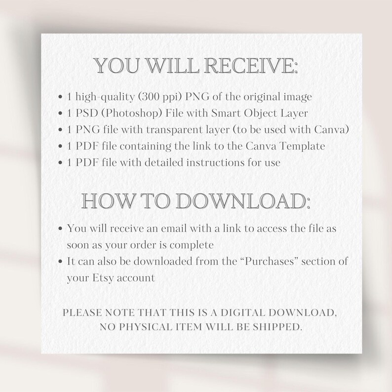 a white paper with the text you will receive