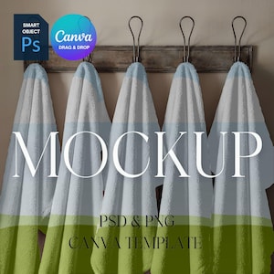 Mockup di cinque coperte, Mockup di coperta di minky bianca, Mockup di coperta di velluto di velluto POD, Oggetto avanzato di Photoshop PSD, Canva Drag & Drop PNG